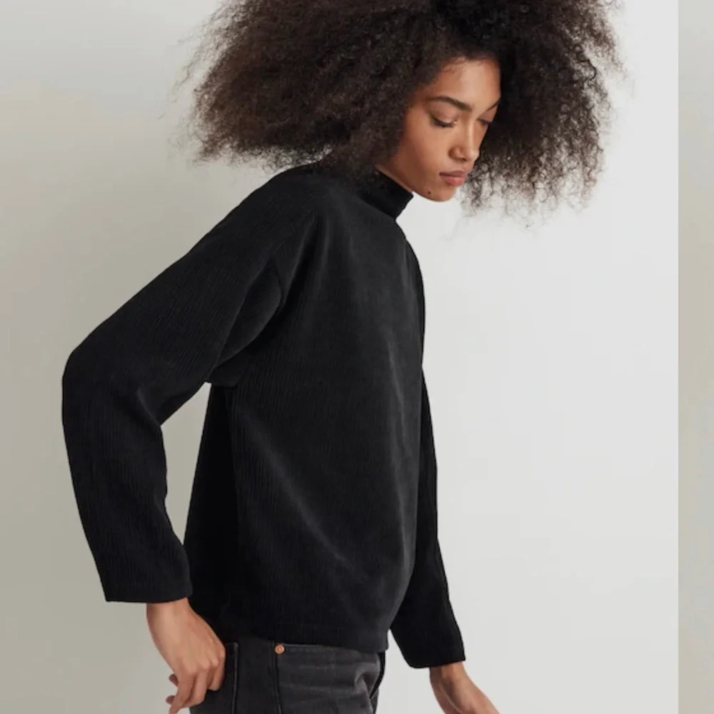 Madewell Striped Jacquard Funnelneck Top